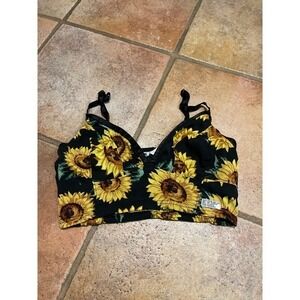 Element sunflower bralette crop top small